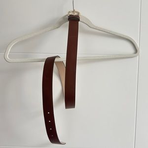 NWOT | H&M | Brown Faux Leather Belt w/ Gold Buckle
